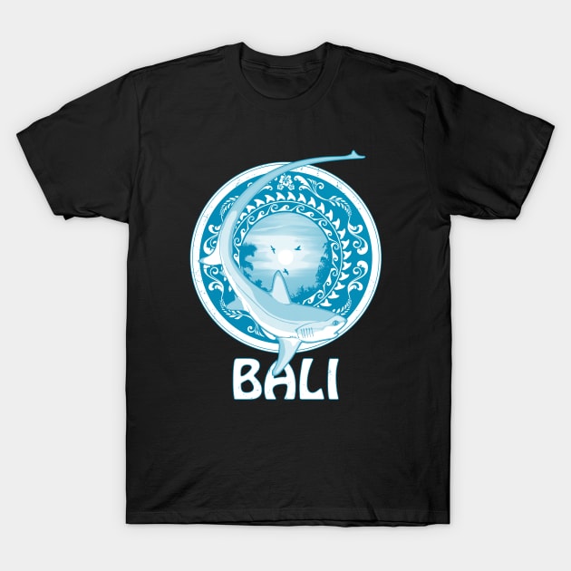 Thresher Shark Bali Indonesia T-Shirt by NicGrayTees